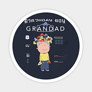 Grandad of the Birthday Boy T-Shirt - Matching "Birthday Boy Cars Cars Cars" T-Shirt Magnet